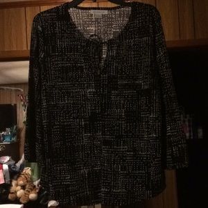 Black and white blouse